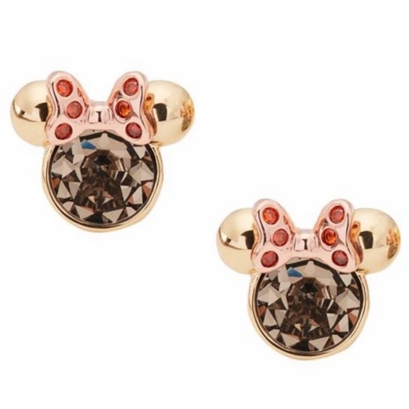 KATE SPADE • New York × Disney Minnie Mouse Brown Stone Earrings - Picture 1 of 7